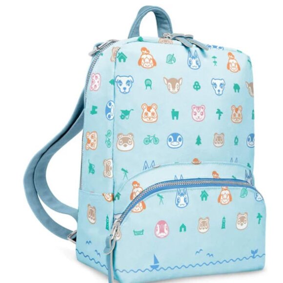 Nintendo Handbags - Controller Gear Animal Crossing - Small Backpack Mini Bookbag Travel Bag. Blue